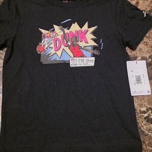 Nike Black Tee with Jordon Kis Small 5-6.    Nwt